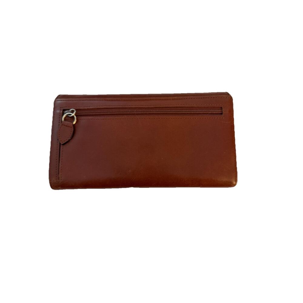 Vintage Etienne Aigner Woven Wallet Leather Brown 3522-23 - Picture 2 of 7